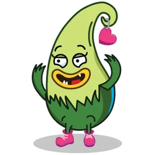 😃 Hoạt hình, Quái vật, Hài hước, Dễ thương, Sticker, Nhân vật, Trái tim, Ngớ ngẩn telegram sticker