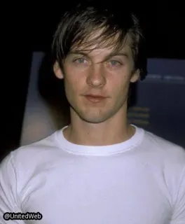 😀 Tobey Maguire actor, celebrity, spiderman, portrait, man telegram sticker