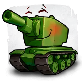☺️ carro armato, militare, veicolo, cartone animato, verde telegram sticker