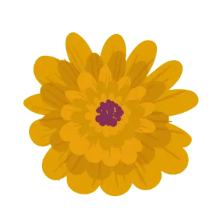 🌸 flor, floral, planta, amarelo, laranja, natureza telegram sticker
