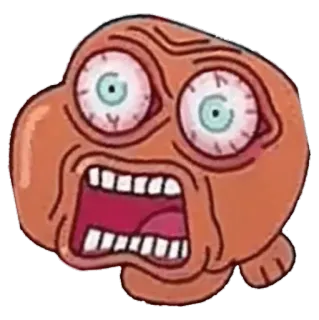 😠 Dibujo animado, Cara, Expresión, Gritando, Enojado, Ojos whatsapp sticker