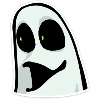 👻 fantasma, tenebroso, halloween, dibujos animados, pegatina, espeluznante telegram sticker