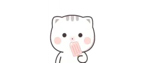 🔰 cat, ice cream, cute, sticker telegram sticker