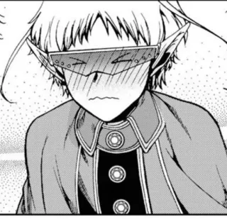 😎 Anime, Manga, Elf, Erröten, Brille, Süß, Charakter telegram sticker