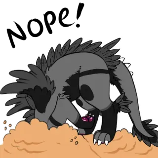 🙄 créature, monstre, animal, sable, dessin animé telegram sticker