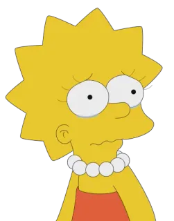 😳 Lisa Simpson The Simpsons Lisa Simpson, Simpsons, sad, cartoon, yellow, animated telegram sticker