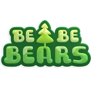🌐 BE BE BEARS медведи, мультфильм, животные, логотип telegram sticker