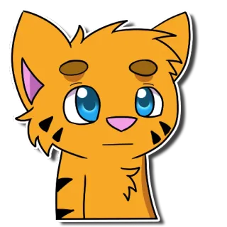 😐 gato, desenho animado, animal, adesivo, fofo, felino telegram sticker