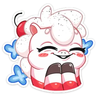 ☺️ Kartun, Lucu, Makanan penutup, Makanan, Aneh, Kawaii telegram sticker