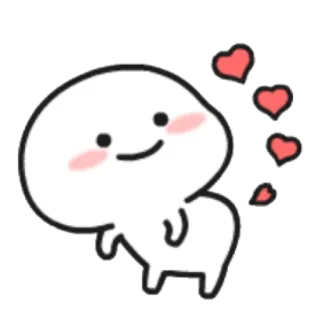 ❤️ süß, Liebe, Herz, Cartoon, Figur, Emoji telegram sticker