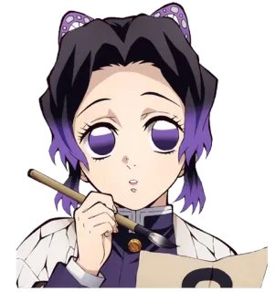 🦋 Shinobu Kocho Demon Slayer Аниме, Клинок, рассекающий демонов, Шинобу Кочо, Бабочка, Искусство, Рисунок whatsapp sticker