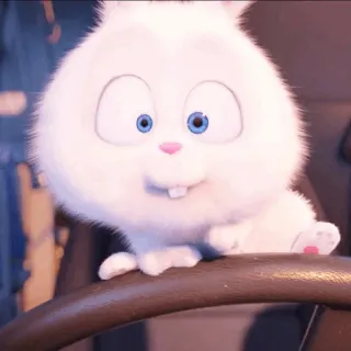 🏳 Snowball The Secret Life of Pets animal, bunny, rabbit, cartoon, movie, pet telegram sticker