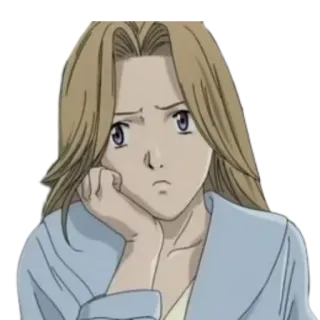 😕 Anna Liebert Monster Anime, Kobieta, Poważna, Blondynka, Postać telegram sticker