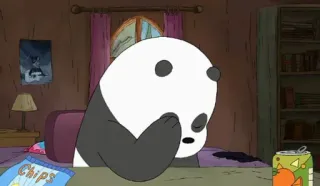 🐼 Panda We Bare Bears Desenho animado, Panda, Triste, Chorando, Irmãos Urso telegram sticker