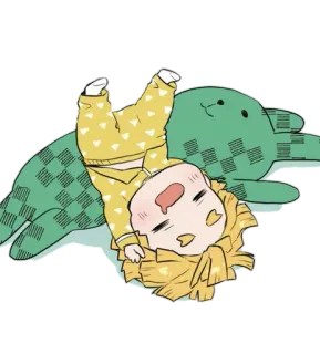 😴 Zenitsu Agatsuma Demon Slayer Anime, Demon Slayer, Zenitsu, Chibi, Carino, Capelli Gialli, Dormire telegram sticker