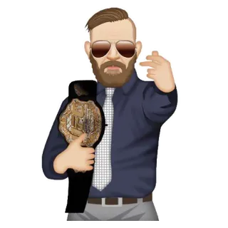 😎 Conor McGregor Conor McGregor, UFC, MMA, Combat, Sport, Ceinture, Geste telegram sticker