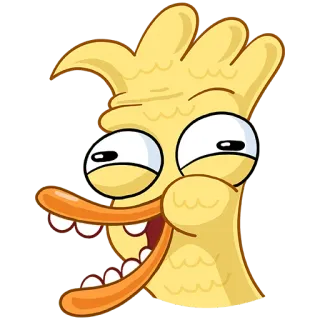 😁 утка, мультфильм, смешной, животное, эмодзи, птица telegram sticker
