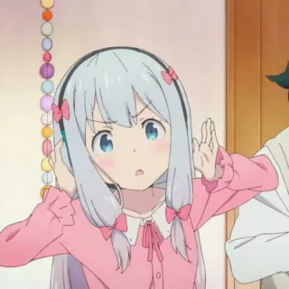😠 アニメ, 女の子, キャラクター, 可愛い, 和泉紗霧, エロマンガ先生 telegram sticker