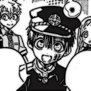 🔭 Hanako-kun Toilet-Bound Hanako-kun Animé, Manga, Uniforme scolaire, Fantôme, Surnaturel, Fan art, Kawaii telegram sticker