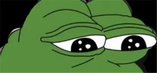 🐸 Pepe the Frog пепе, лягушка, мем, интернет, грустный, feelsbadman telegram sticker