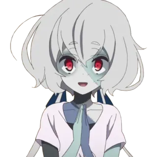 👏 アニメ, ゾンビ, かわいい, 女の子, キャラクター, イラスト telegram sticker