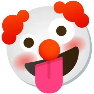 🤪 clown, emoji, face, silly, cartoon telegram sticker