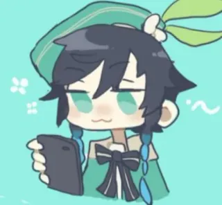 🌟 Venti Genshin Impact Anime, Game, Telepon, Karakter, Venti, Genshin Impact whatsapp sticker