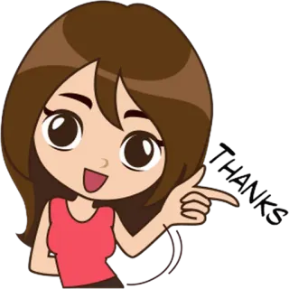 ☝ Мультфильм, Женщина, Указывает, Девушка, Иллюстрация, Персонаж telegram sticker