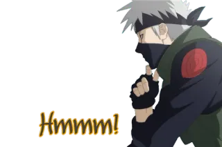 🤔 Kakashi Naruto Hmmm! kakashi, naruto, anime, thinking, hmm, ninja telegram sticker