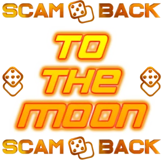 ✊ SCAM BACK TO THE MOON Mème, Crypto, Finance, Arnaque, Lune, Investissement telegram sticker
