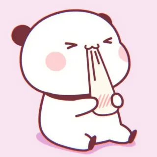 🐼 panda, schattig, kawaii, dier, cartoon, sticker, beer, illustratie telegram sticker