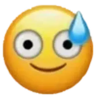 🙂 Emoji, Gesicht, Schweiß, Ängstlich, Nervös, Ausdruck, Meme telegram sticker
