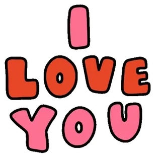 💝 I LOVE YOU amor, corazón, san valentín, saludo telegram sticker