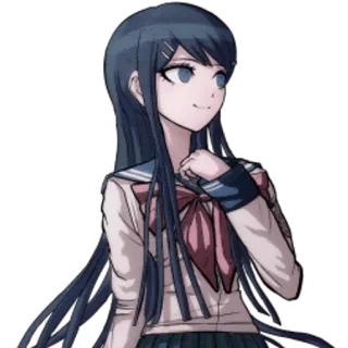 😊 Sayaka Maizono Danganronpa Anime, Danganronpa, Sayaka Maizono, carino, uniforme scolastica, capelli blu telegram sticker