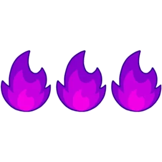 🔥 ไฟ, เปลวไฟ, สีม่วง, เวกเตอร์, สติกเกอร์ telegram sticker