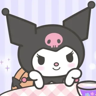 ☺️ Kuromi 쿠로미, 산리오, 귀여운, 귀엽다, 만화, 캐릭터 telegram sticker