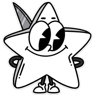 😀 stella, cartone animato, personaggio, animazione, divertente, kawaii, adesivo telegram sticker