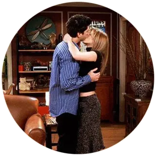 💏 Ross Geller & Rachel Green Friends Ross und Rachel, Friends, TV Serie, Kuss, Romantik, Paar whatsapp sticker