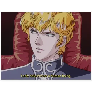 🙄 I only hate him as a human being. anime, ódio, humano, retrato telegram sticker