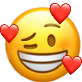 🥰 이모지, 하트, 윙크, 사랑, 애정, 스마일 whatsapp sticker