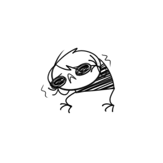 😩 человечек, каракули, мультфильм, эскиз, рисунок, иллюстрация whatsapp sticker