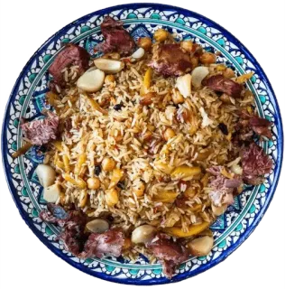 🍚 pilaw, danie ryżowe, jedzenie, kuchnia, mięso, obiad telegram sticker