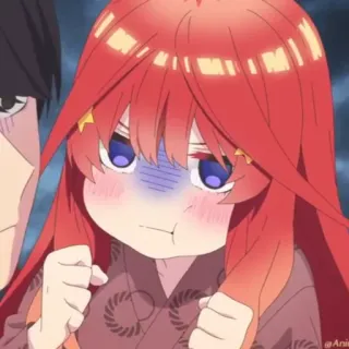 ☕️ Itsuki Nakano The Quintessential Quintuplets Anime, Desenho animado, Fofo, Garota, Cabelo ruivo, Itsuki, Nakano telegram sticker