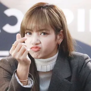 🐬 Lisa kpop, chanteur, idole, femme, coréen, asie, célébrité telegram sticker