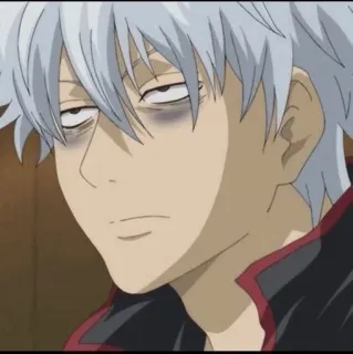 💣 Gintoki Sakata Gintama Anime, Gintama, Sakata Gintoki, fatigué, personnage d'anime telegram sticker
