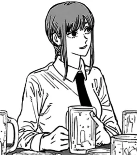 🍺 Makima Chainsaw Man anime, manga, chainsaw man, makima, drink telegram sticker