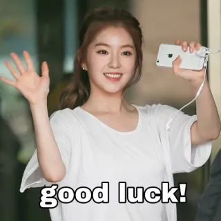😊 good luck! 행운, 인사, 여자, 긍정적, 격려 whatsapp sticker