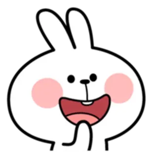 🌝 rabbit, bunny, cute, animal, cartoon telegram sticker