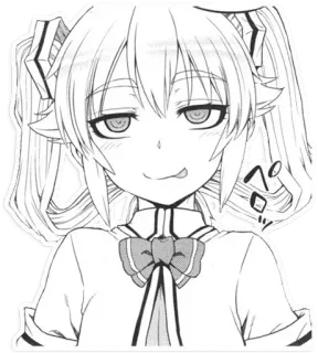 😏 ぺろ Anime, Ragazza, Sorrisetto, Carino, Manga, Cartone animato, Personaggio whatsapp sticker