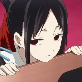 😑 Kaguya Shinomiya Kaguya-sama: Love Is War Аниме, Кагуя-сама, Кагуя Синомия, самодовольный, развлечения, мультфильм telegram sticker